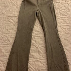 Gray High-Rise Pixie Flare Pants